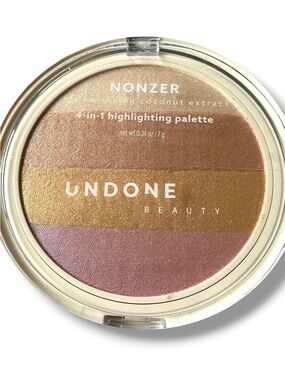 Undone Beauty Nonzer 4-in-1 Highlighting Palette Coconut Glow Highlighter SEALED